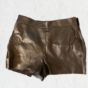 Express leather shorts